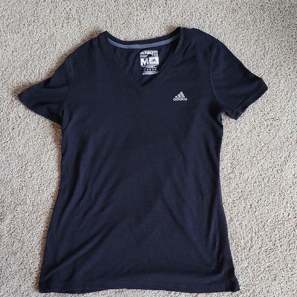 Adidas Classic Black V-Neck Tee
